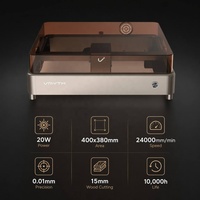 Graveur laser Genesis-F Frame 20W Diode 400x380mm de bureau, échange rapide, conception silencieuse, pour bois, acrylique, cuir, papier, DXF