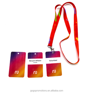 Bán phổ biến tùy chỉnh màu dây buộc với thiết kế in logo PVC thẻ kinh doanh nhân viên hoạt động trang web giấy phép làm việc - Product Image 5