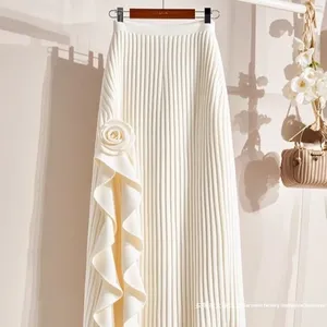 Automne <span class=keywords><strong>hiver</strong></span> nouveau à la mode français lourd <span class=keywords><strong>Rose</strong></span> a-ligne <span class=keywords><strong>jupe</strong></span> pour les femmes taille haute minceur mi-longueur Style décontracté couleur <span class=keywords><strong>rose</strong></span> - Product Image 1