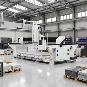 <span class=keywords><strong>Scie</strong></span> <span class=keywords><strong>à</strong></span> pont CNC 5+1 axes, machine de découpe automatique de pierre pour le fraisage de dalles de granit, de marbre et de quartz et la découpe en biseau <span class=keywords><strong>à</strong></span> 45 degrés - Product Image 1