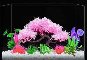 Ornements de plantes aquatiques vertes sous-marines en plastique écologique pour aquarium, <span class=keywords><strong>bac</strong></span> à poissons, accessoires d'aquarium - Product Image 3