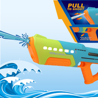 Pistolet à eau électrique automatique recharge à un bouton avec lumières LED, pistolet à eau électrique haute capacité pour les batailles d'eau d'été