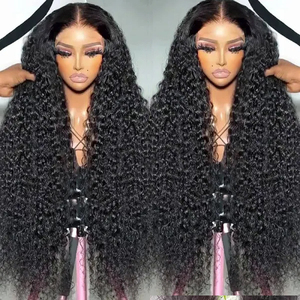 باروكة شعر بشري برازيلي كاملة الدانتيل 13×6 بدون غراء، باروكة أمامية بدانتيل 13×4 بتموجات مائية ومحاذاة للبشرة، متوفرة بالجملة - Product Image 2