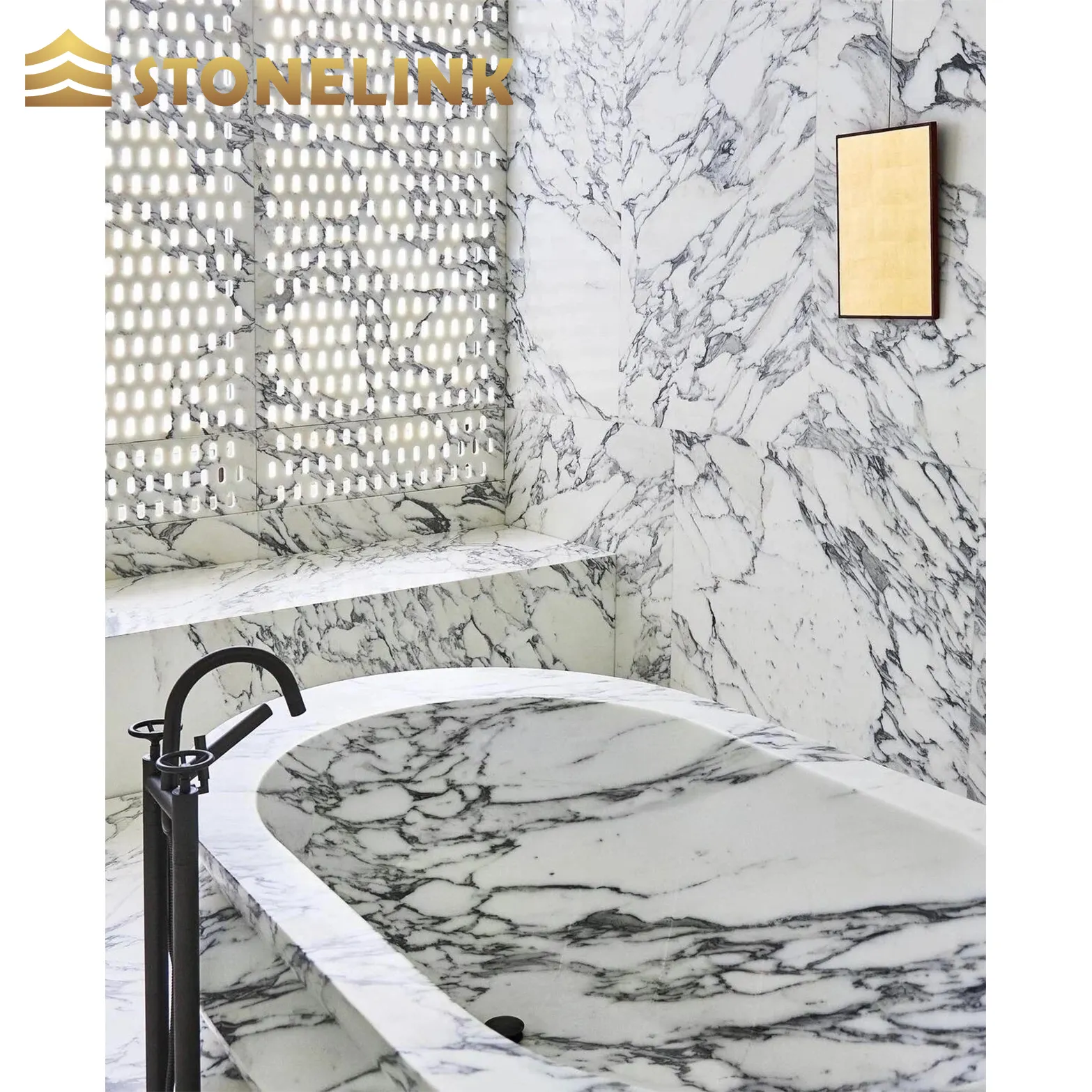 Stocelink giá bán buôn tự nhiên arabescato corchia đá cẩm thạch trang trí sàn và tường nhà bếp Countertop nền sàn gạch