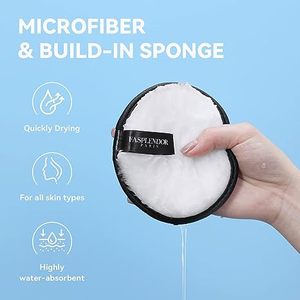 Tampons de coton démaquillants pour le visage avec logo personnalisé Tampons de coton cosmétiques démaquillants en microfibre de bambou Tampons de coton réutilisables pour le visage - Product Image 5