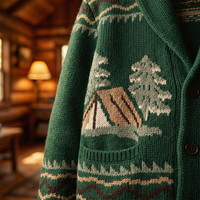 Cardigan en tricot d'hiver pour homme de qualité supérieure |   Laine épaisse anti-boulochage |   Esthétique Old Money |   Logo personnalisé OEM/ODM Faible MOQ