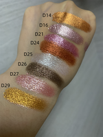 Palette de maquillage avec différentes options de couleurs, fard à paupières scintillant métallique diamant, fard à paupières métallique pailleté, fard à paupières unique scintillant