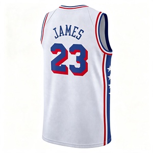Jersey Bordado de Baloncesto Philadelphia 76 al por Mayor # 23 <span class=keywords><strong>LeBron</strong></span> James # <span class=keywords><strong>7</strong></span> Jaylen Brown # 21 Joel Embiid # 0 Tyrese Maxe Tallas S-XXL - Product Image 3