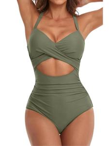 Maillot de bain bikini 2 pièces élégant pour femmes avec logo sur le devant pour les escapades à la plage ou la détente au bord de la piscine - Product Image 2