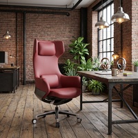 Chaise de bureau de direction ergonomique de luxe de grande taille en cuir écologique, chaise de patron robuste, chaise de manager