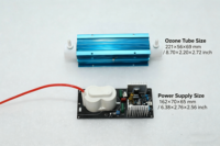 Kit générateur d'ozone à tube de quartz 7G 65W, type ouvert, refroidi par air, avec alimentation pour purificateur d'air