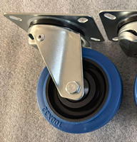 Roues pivotantes industrielles automatiques en acier TPR de 100 mm, réglables, auto-centrantes, pour valise, 4 pouces, caoutchouc thermoplastique