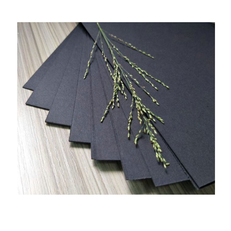 Hot Sale Double Sided Black Cardboard Anti-Curl Recyclable Custom Thickness Printable Gift Packaging Box/Card Sheet/Roll