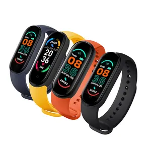 2022 2023 Hot Selling M6 Smart Band Watch Bracelet Wristband Fitness Tracker Blood Pressure Heart Rate BP Monitor Waterproof