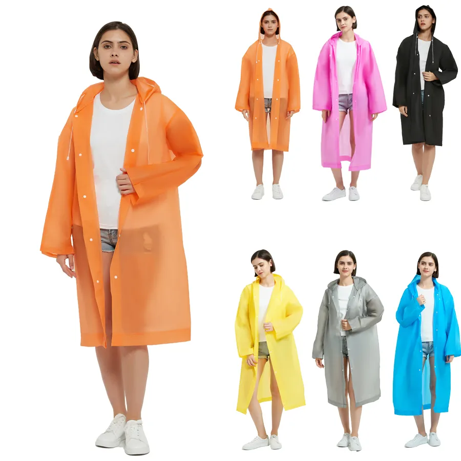 Custom Logo Print Package Waterproof Rainwear Reusable Rain Jacket Raincoat Rain Poncho Waterproof Rain Coat