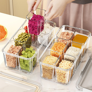 Portable Spice Storage Box Food Grade With Compartments Clip On Lid For Kitchen Travel Use Rectangle Shape Moisture Proof - Product Image 2