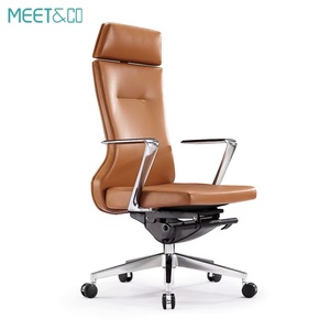 เก้าอี้สำนักงานผู้บริหาร MIGE Modern 360 หมุนได้ ปรับความสูงได้ พนักพิงสูง นั่งสบาย ฐานอะลูมิเนียม หุ้มหนัง PU - Product Image 1