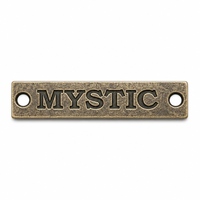 Plaque de logo en métal aluminium gaufré pour accessoires de mode, personnalisable avec support adhésif et finition de surface sur mesure