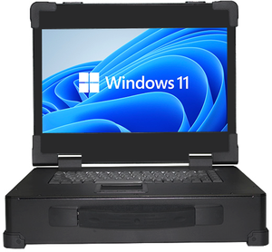 Ordenador industrial portátil ascendente de 15,6 pulgadas con soporte de chasis de aleación de IA Intel Core I3/i5/i7 series CPU portátil resistente - Product Image 3