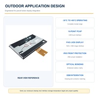 Boe Touch Panel LCD LVDS 18,5 Zoll 800 Nits Sonnenlichtlesbares IP65 PCAP Touch-Display für Outdoor-Paketstationen OEM-Integration