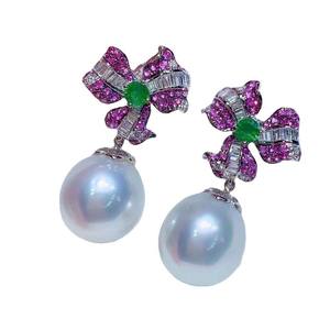 Ensemble de bijoux raffinés de style féminin en gros de Zhuji, perle naturelle de 9 mm de couleur violet rêveuse, pendentif en forme de goutte d'eau, design rond et impeccable - Product Image 5