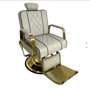Silla de Barbería Retro de Altura Ajustable, Taburete de Salón para Corte de Cabello y Contorno Facial, Estilo Vintage - Product Image 2