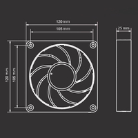 Ventilador de Caja QiuzAim de 120 mm ARGB, Ventilador de Refrigeración PWM de 4 Pines, Luz RGB Direccionable de 5 V, Alto Flujo de Aire, Bajo Ruido, Ventilador de Refrigeración para Caja de PC
