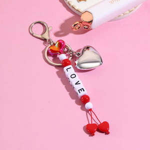 Llavero Boho Personalizado Hecho a Mano con Letras y Cuentas, Colgante para Bolso con <span class=keywords><strong>Nombre</strong></span> Personalizado, Accesorio con Borlas Coloridas, Regalo - Product Image 3