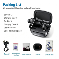 Écouteurs sans fil avec étui tactile intelligent couleur, son spatial 3D, ANC, 5 modes EQ, Bluetooth 5.3, écouteurs TWS IPX5