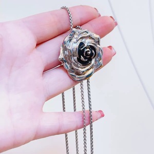Pendentif tendance noir en acier inoxydable avec chaîne à maillons extensible, chaîne de <span class=keywords><strong>pull</strong></span>, bijou cadeau pour la vente en gros, unisexe, fabriqué en Chine - Product Image 6