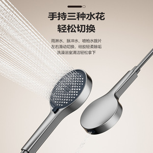 <b>Shower</b> Head Set Round <b>Portable</b> YM 3301 Easy Cleaning For Home Hotel Bathroom - Product Image 1