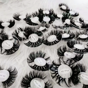 Faux-cils en acrylique rose naturel <span class=keywords><strong>bratz</strong></span>, pièces, avec paquets personnalisés, extensions de cils en vison, étuis papillon - Product Image 5
