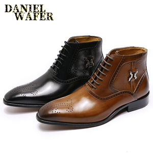 Nouvelle Arrivée Bottines Pointues en Cuir pour Hommes – Idéales pour <span class=keywords><strong>Dressage</strong></span> et Soirées - Product Image 4