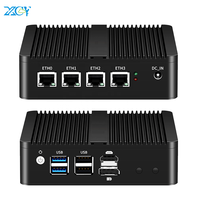 四核 N100 PFsense 防火墙迷你电脑路由器 DDR5 4LAN 2.5G Intel I225V 网卡千兆以太网家庭办公便携式迷你服务器