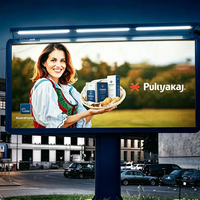 Écran LED d'affichage vidéo publicitaire extérieur fixe et étanche 1000x1000, panneau d'affichage routier, écran mural vidéo, module P3.91