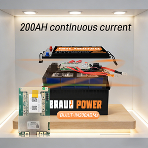 Batterie LiFePO4 à état solide et ions sodium <span class=keywords><strong>Braun</strong></span> Power (entrepôt Pologne) 12,8 V 400 Ah 4800 Wh pour camping-car solaire Lipo4 - Product Image 3