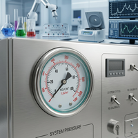 Manomètre résistant aux chocs et aux tremblements de terre ZX-1-7, manomètre de pression d'huile, manomètre de pression d'eau, manomètre hydraulique en acier inoxydable