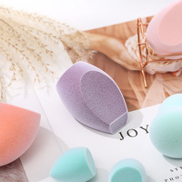 Éponge de maquillage floquée fabriquée à Guangzhou, fournie directement par l'usine, sans latex, lavable, double usage (application humide et sèche), douce pour la peau, rebondissante
