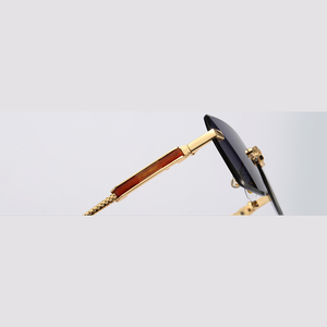 Lunettes de soleil classiques <span class=keywords><strong>Crti</strong></span> Gold, lunettes de marque, lunettes de soleil de luxe, lunettes de soleil de créateur, lunettes en métal sans monture, lunettes anti-UV - Product Image 4