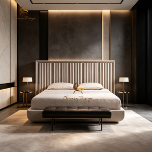Italian Design Light Luxury Letto Customized Modern Double <b>Bed</b> High <b>End</b> Twin Velvet Soft Castello king Size Cama with Headboard - Product Image 3