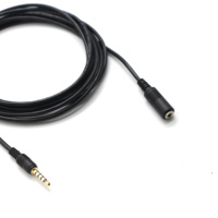 Câble audio plaqué or OEM/ODM 3,5 mm, stéréo 5 pôles, prise auxiliaire TRRRS mâle vers femelle pour une qualité sonore Hi-Fi