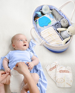 Cesta <span class=keywords><strong>de</strong></span> almacenamiento <span class=keywords><strong>de</strong></span> cuerda <span class=keywords><strong>de</strong></span> algodón azul blanco a precio <span class=keywords><strong>de</strong></span> fábrica para Baby Shower mamá bolsa <span class=keywords><strong>de</strong></span> pañales <span class=keywords><strong>de</strong></span> <span class=keywords><strong>maternidad</strong></span> para Picnic <span class=keywords><strong>de</strong></span> viaje - Product Image 4