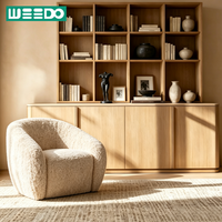 Fauteuil rembourré au design classique, canapé individuel avec accoudoirs cascade, chaise de salon, structure en bois artisanale pour villa et appartement