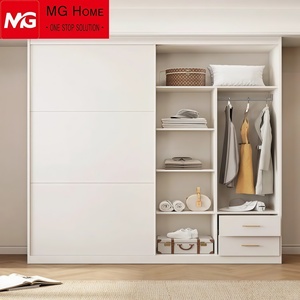 <span class=keywords><strong>Armadio</strong></span> Moderno Bianco in Legno Massello con <span class=keywords><strong>Ante</strong></span> Scorrevoli per <span class=keywords><strong>Camera</strong></span> <span class=keywords><strong>da</strong></span> <span class=keywords><strong>Letto</strong></span> - Product Image 2