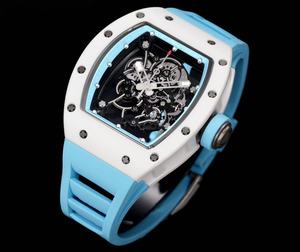 Nuevo Reloj Deportivo Mecánico de Alta Calidad con Esfera de Cristal de Zafiro, Resistente al Agua, Caja de Cerámica Blanca y Correa de Goma - Product Image 2