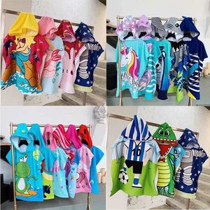 Unisex Children's Microfiber Hooded Cape <strong>Bath</strong> <strong>Towel</strong> Poncho Quick-Dry Beach <strong>Robe</strong> with Cartoon Print for Child Wearable - Product Image 2