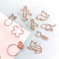 Clips en métal doré rose mignons, pinces de classement en fil métallique, pinces à index, pinces à papier en forme de cœur élargies, toutes sortes de clips en métal, pinces à papier de forme métallique