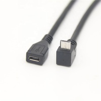 0,25 m 90 grad rechts nach links nach unten winkel Micro-USB 2.0 Verlängerungskabel für Mann zu Frau