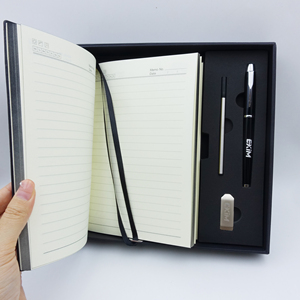 Set de Regalo Empresarial Personalizado, Cuaderno A5, Bolígrafo Metálico, Memoria USB con Logotipo, Caja de Regalo Promocional Corporativa para Recuerdo de Reuniones - Product Image 2