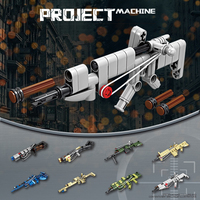 Juego de 8 Piezas de Juguetes Educativos, Arma de Fuego de Asalto M4A1, Pistola de Francotirador Automática, Modelo de Armas, Kit de Bloques de Construcción